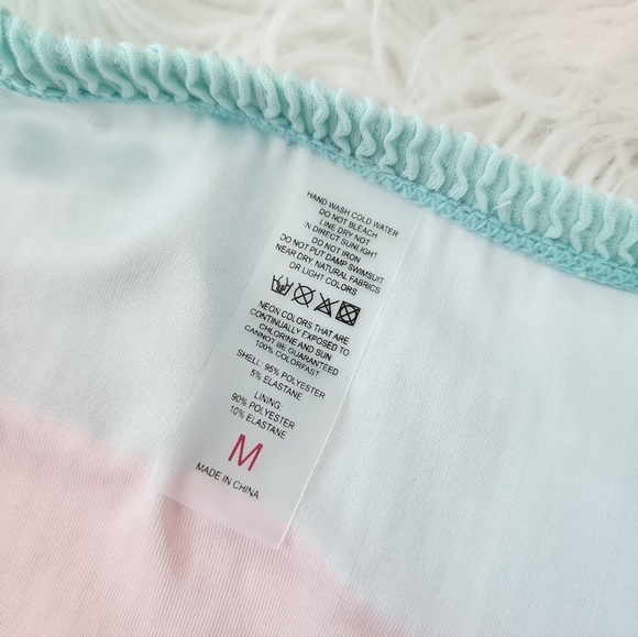 87th Street Boutique Textured Grapefruit Orange Color Block High Waisted… - Picture 7 of 7